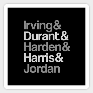 Brooklyn Nets Harden Irving& Durant Dream team Magnet